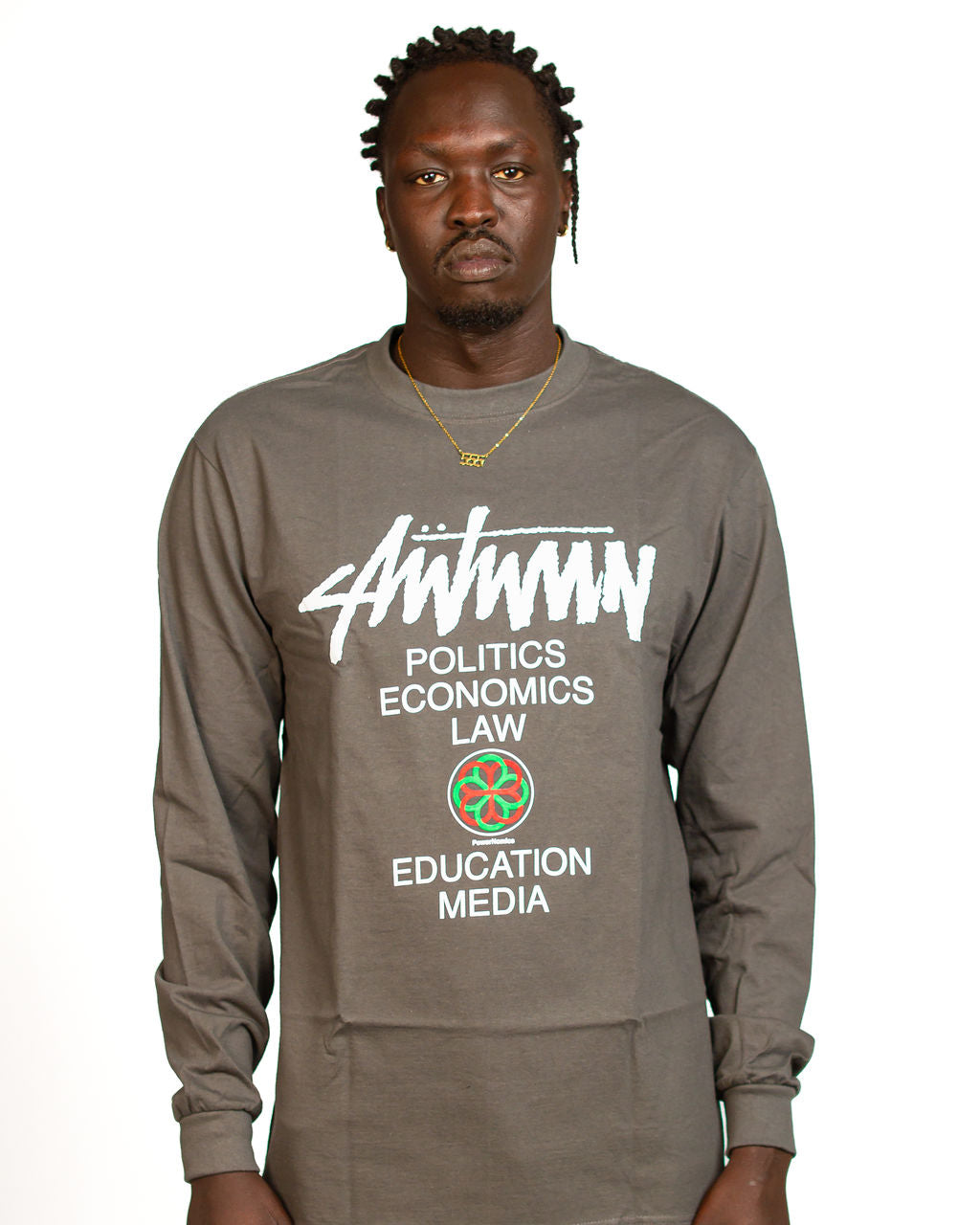 Powernomics Gray Long Sleeve T- Shirt
